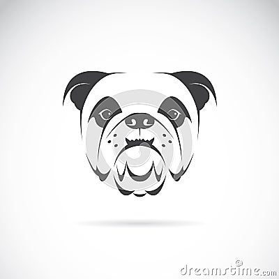 Vector image of an dog face (bulldog) Vector Illustration