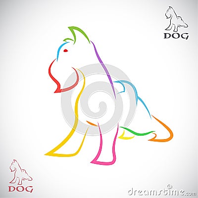 Vector image of an dog (Irish terrier) Vector Illustration