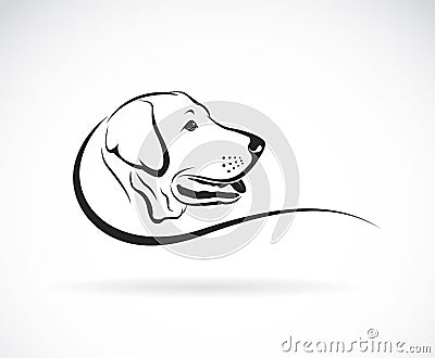 Vector image of an dog labrador head Vector Illustration