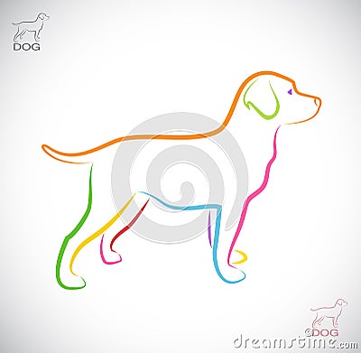 Vector image of an dog labrador Vector Illustration