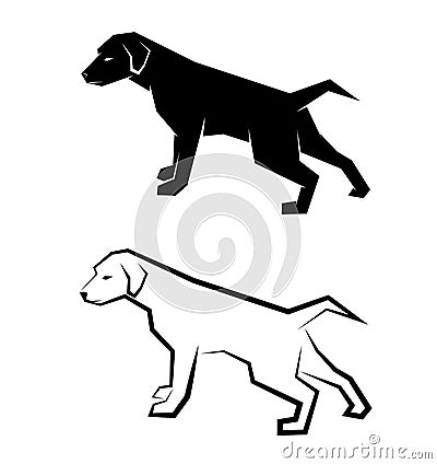 Vector image of an dog labrador Vector Illustration
