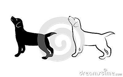 Vector image of an dog labrador Vector Illustration