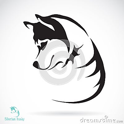 Vector image of a dog siberian husky Vector Illustration