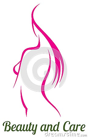 Vector image of a female body beautiful blank for a bea Vector Illustration