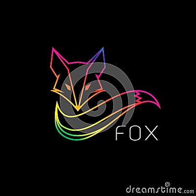 Vector image of an fox design. Vector Illustration