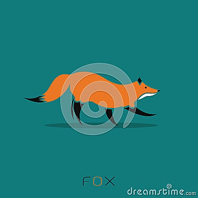 Vector image of a fox design Vector Illustration