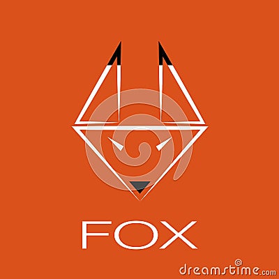 Vector image of an fox design Vector Illustration
