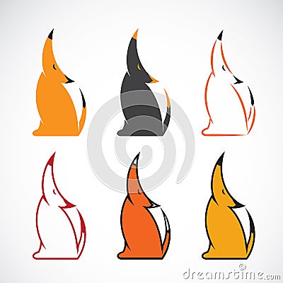 Vector image of an fox design Vector Illustration