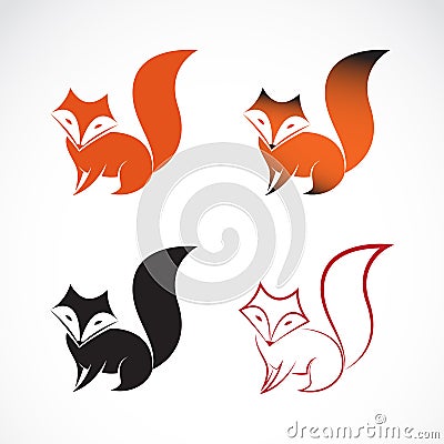 Vector image of an fox design Vector Illustration