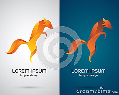 Vector image of an fox design Vector Illustration