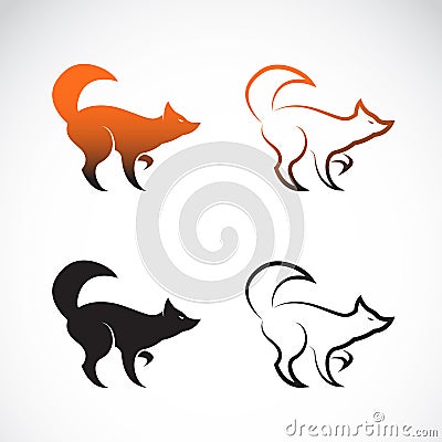 Vector image of an fox design Vector Illustration