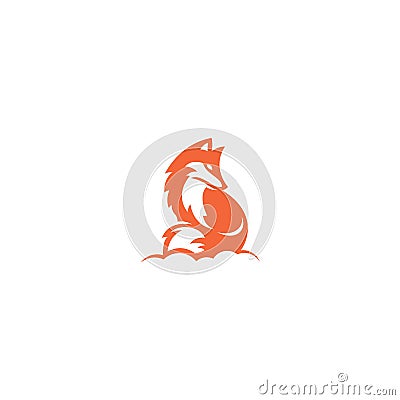 Vector image of an fox design Vector Illustration