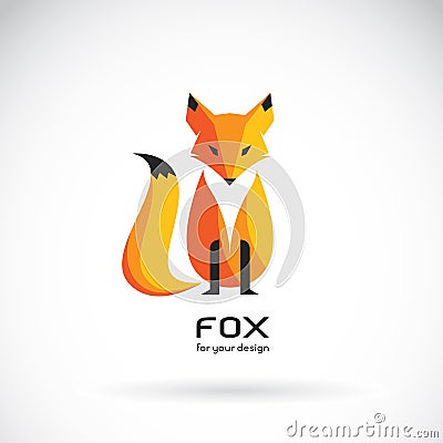 Vector image of a fox design on a white background. Vector Illustration