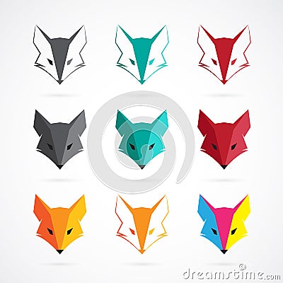 Vector image of an fox face design Vector Illustration