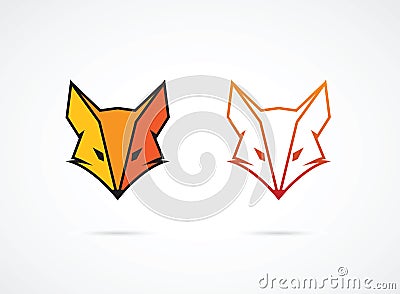 Vector image of an fox face design Vector Illustration
