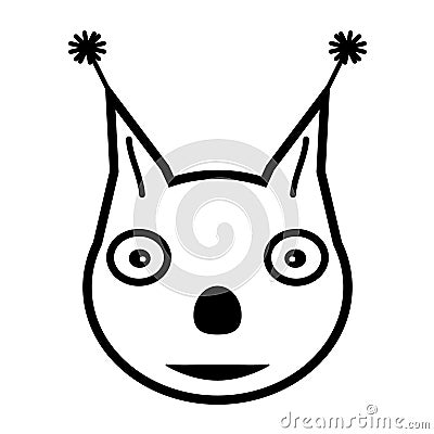 Vector image of an fox head Stock Photo