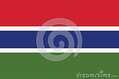 Vector Image of Gambia Flag Vector Illustration