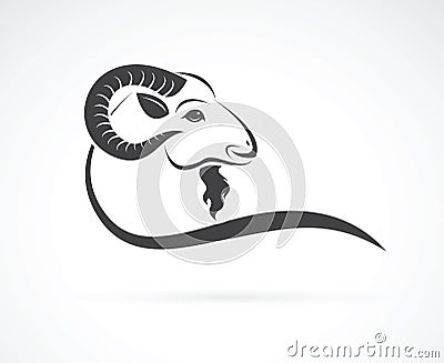 Vector image of an goat head design Vector Illustration