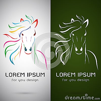 Vector image of an horse design Vector Illustration