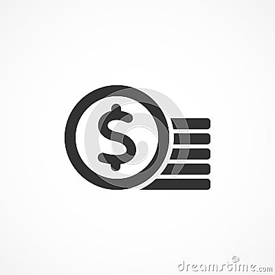 Vector image money icon. Vector Illustration