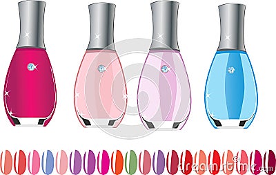 Vector image of nail polish. set Vector Illustration