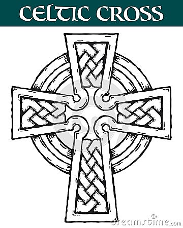 Celtic Cross, celtic knot symbol Vector Illustration
