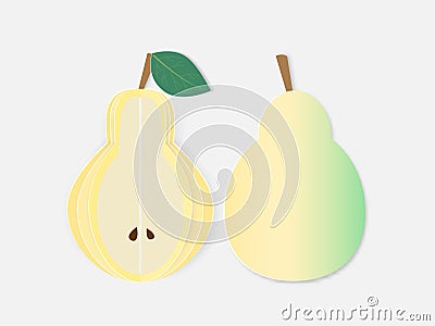 Vector image of pears Vector Illustration
