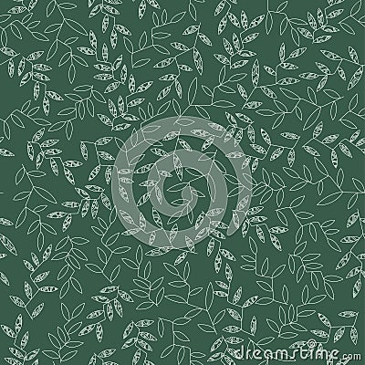 Vector image of plants. Seamless pattern. Vector Illustration