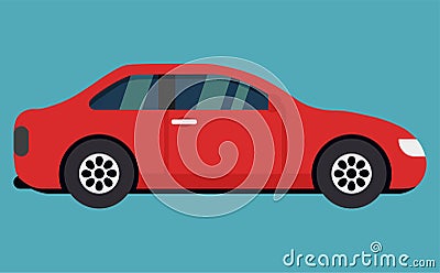 Car from the side - realistic illustration Vector Illustration