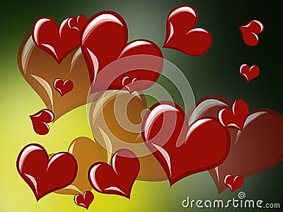 Vector image Red heart Stock Photo