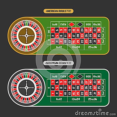 Vector image of Roulette Table Vector Illustration
