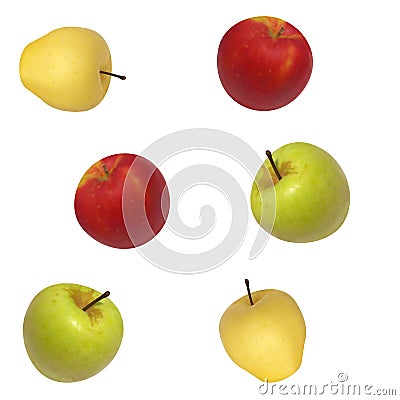 Vector image seamless background of apples Stock Photo