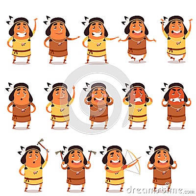 Set of indian flat icons Vector Illustration