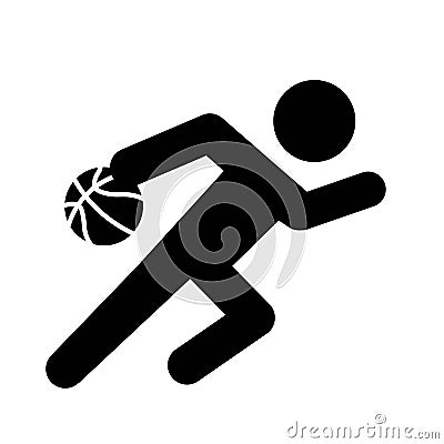 Basketball Dribble Icon Vector Vector Illustration