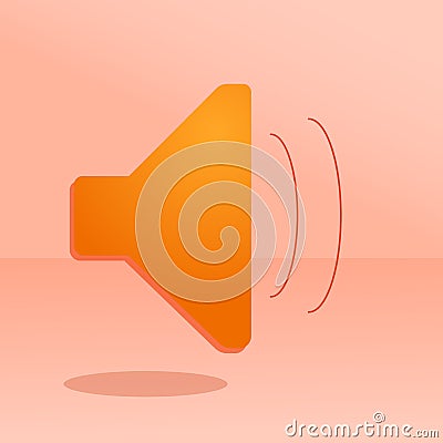 Vector image of sound transmission. Loud, sonorous, media Vector Illustration