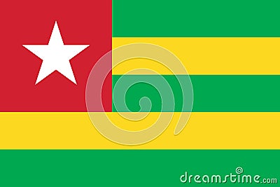 Vector Image of Togo Flag Vector Illustration