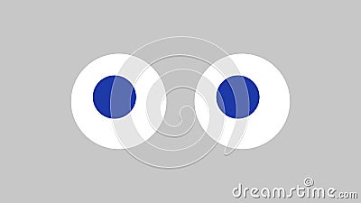 Vector image of toy eyes on a light background. Subject scenery. Stock Photo