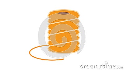 Vector image of twine on a white background. Vector Illustration