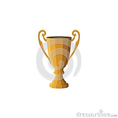 Vector image. The winner`s cup. Winner`s trophy award Vector Illustration