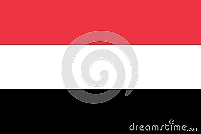 Vector Image of Yemen Flag Vector Illustration