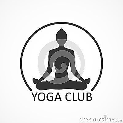 Vector image yoga logo. Stock Photo