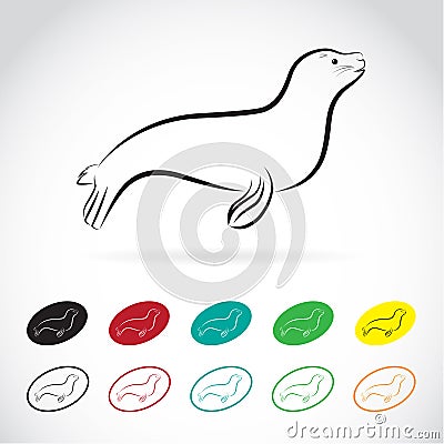 Vector images of sea lion Vector Illustration