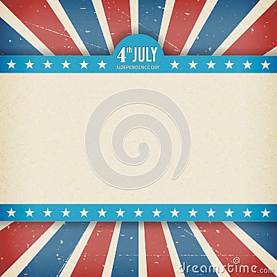 Vector independence 4th July american day poster Vector Illustration