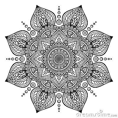 Vector indian Mandala Vector Illustration