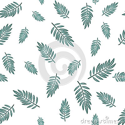 Vector infinite pattern with twigs Stock Photo