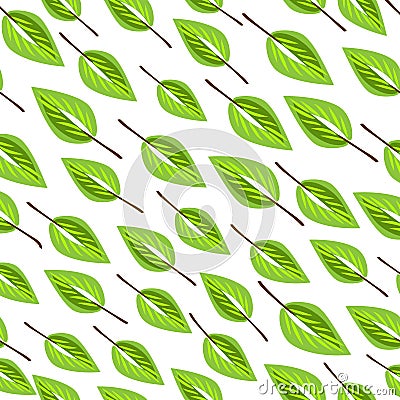 Vector infinite pattern with leaves Stock Photo