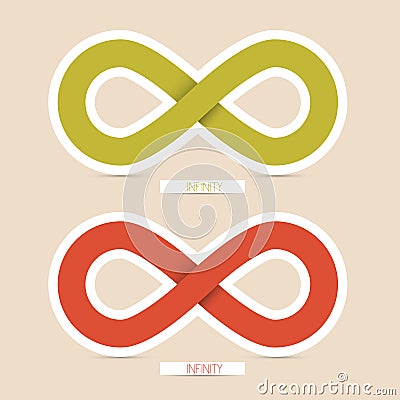 Vector Infinity Symbols Vector Illustration