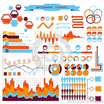 Vector info-graphic elements set Vector Illustration