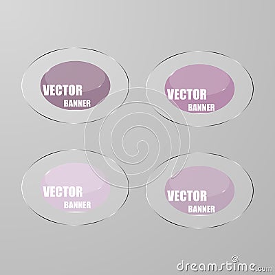 Vector infographic. banners set, Glass Vector Illustration