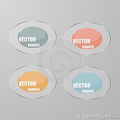 Vector infographic. banners set, Glass Vector Illustration